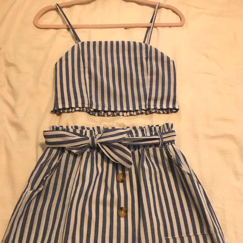 Cute crop top and matching skirt